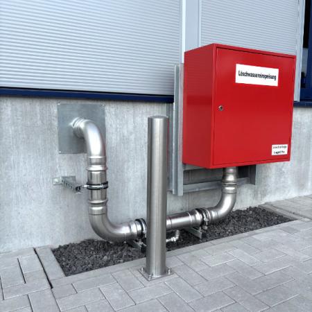 Rammschutz-Poller aus Edelstahl Ø 101,6 mm – für Ladesäulen Industrie und Zufahrten